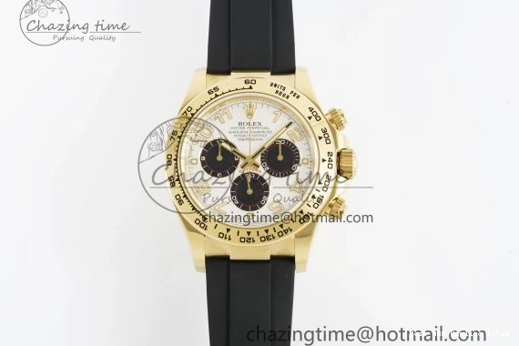 AAA Replica Watches Best 116518 V 2102 White Rubber Edition Arabic EasyMatch SA4130 Daytona Dial Clean 1:1 on Oysterflex Strap 0104